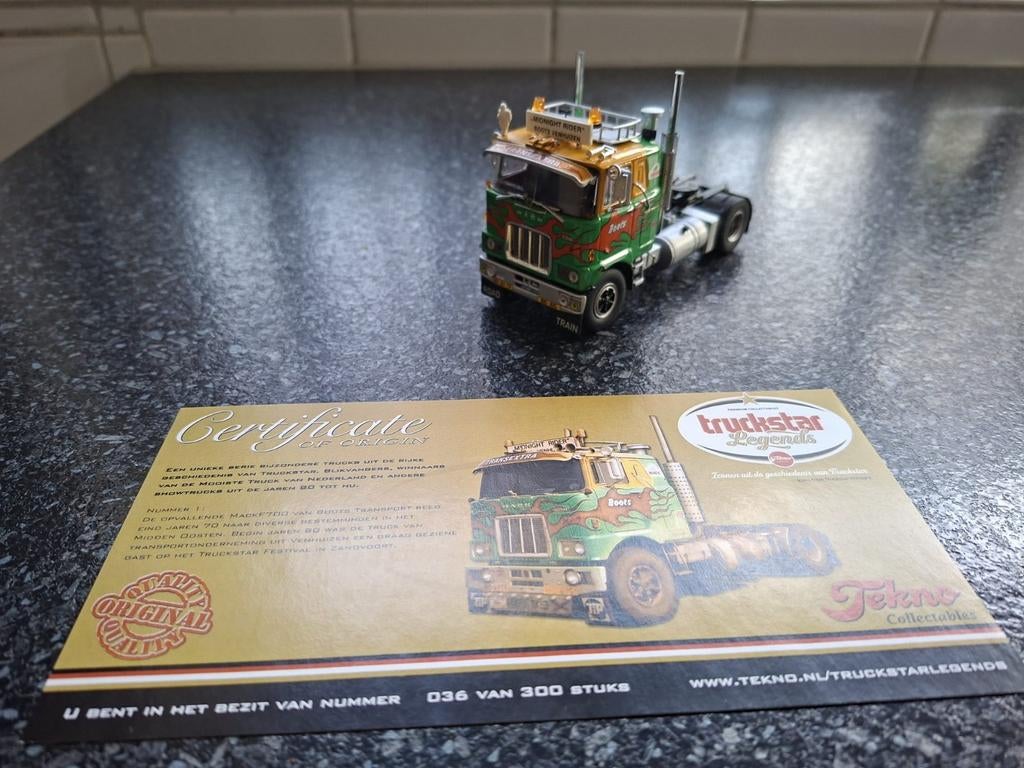 Tekno Mack F-700T Boots, Hobby en Vrije tijd, Modelauto's | 1:50, Ophalen of Verzenden, Nieuw, Bus of Vrachtwagen, Tekno