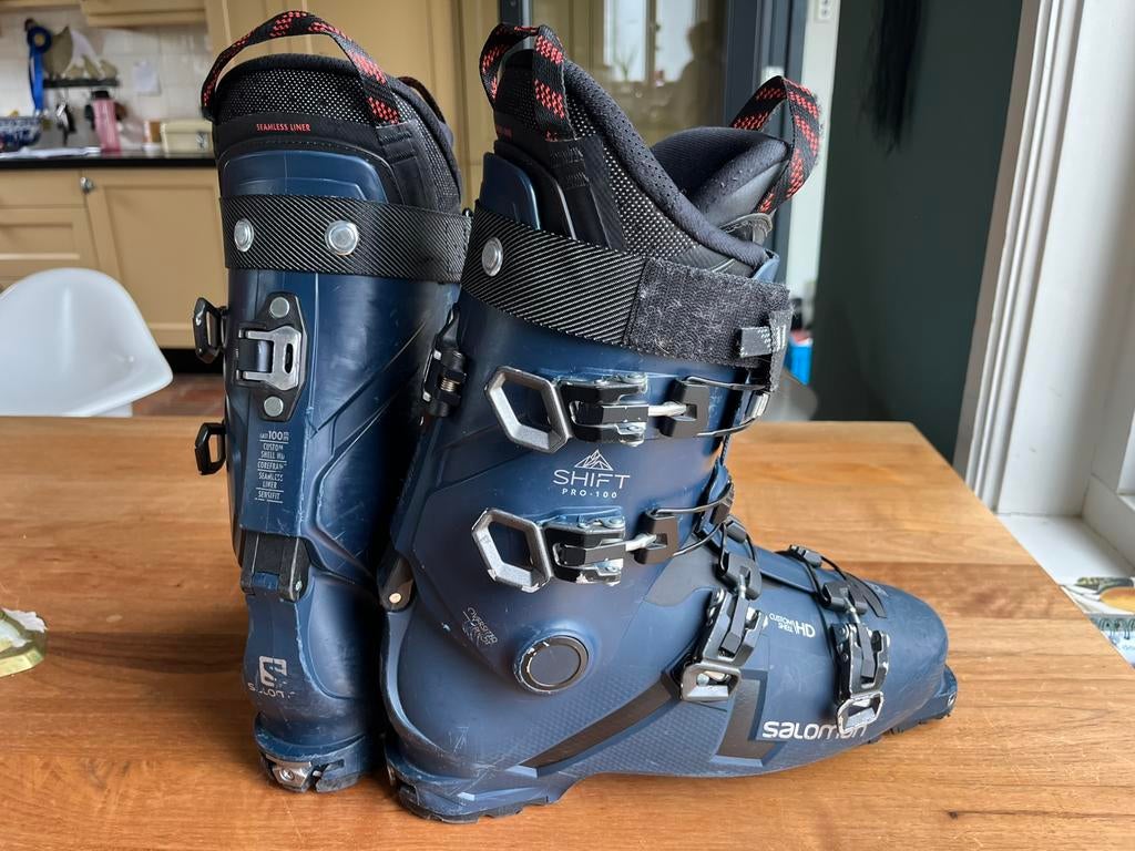 Salomon Shift Pro 100 AT maat 29.0/29.5, 160 tot 180 cm, Gebruikt, Schoenen, Skiën