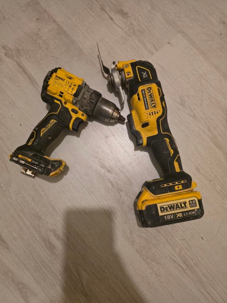 DeWalt multitool en accu boormachine, Doe-het-zelf en Verbouw, Ophalen of Verzenden, Gebruikt, Boormachine