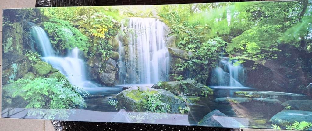 Glasschilderij 80x30cm, Huis en Inrichting, Woonaccessoires | Schilderijen, Tekeningen en Foto's, Gebruikt, Ophalen of Verzenden