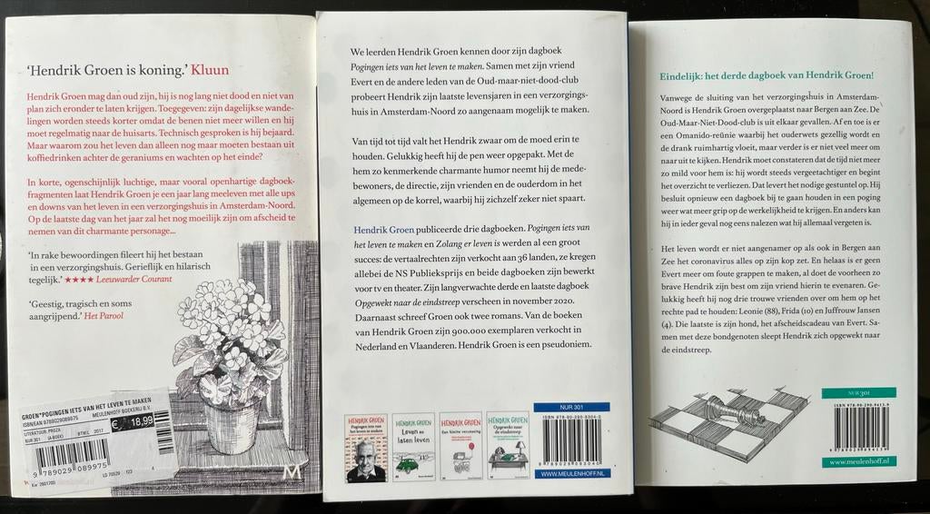 Hendrik Groen Trilogie: 3 boeken in één koop, Boeken, Ophalen, Zo goed als nieuw, Nederland