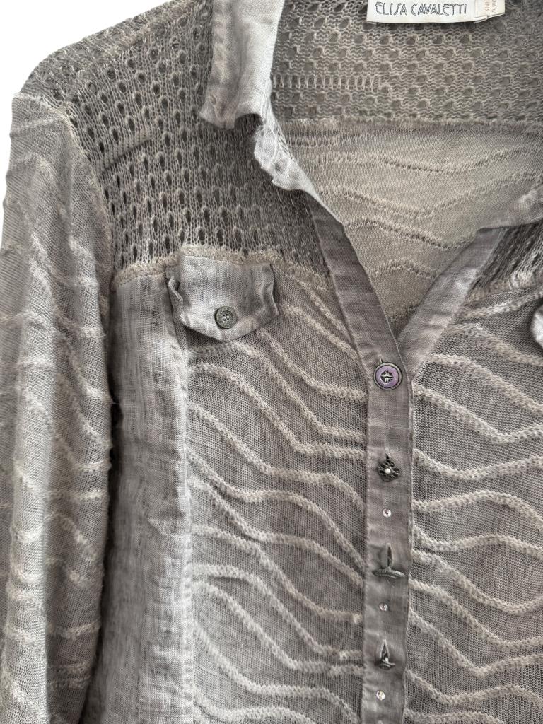 Elisa Cavaletti blouse L, Ophalen of Verzenden, Zo goed als nieuw, Grijs