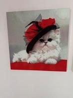 Diamond painting poes met rode hoed, Ophalen