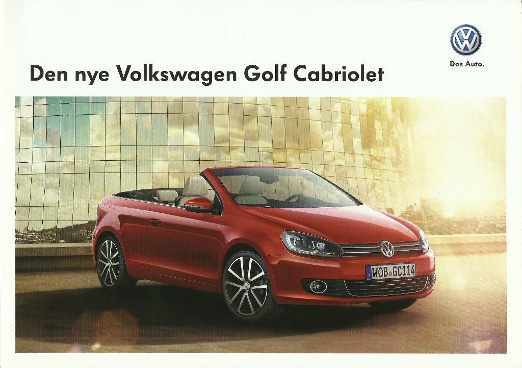 Volkswagen Golf 6 cabrio 2011 folder, Ophalen of Verzenden, Zo goed als nieuw, Volkswagen