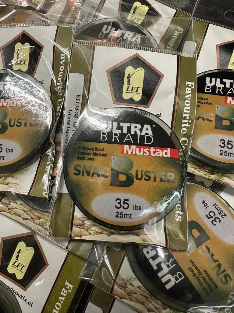 17x Mustad snacbuster - anti snag braid 35lbs 25m, Overige typen, Nieuw, Mustad, Ophalen of Verzenden