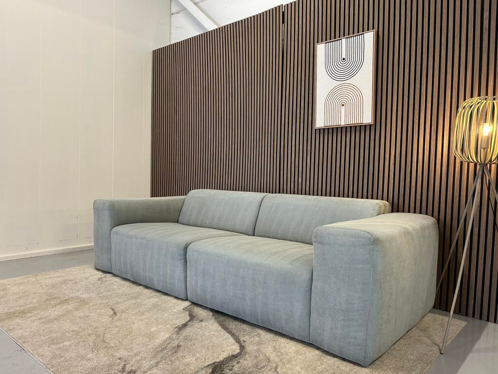 Loods 5 - 2 / 3 zits bank - Grijs / Ijs Blauw - Nette Staat, Ophalen of Verzenden, 75 tot 100 cm, Tweepersoons, 200 tot 250 cm