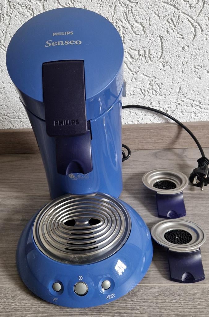 Philips Senseo HD 7810 koffiezetapparaat blauw, Ophalen of Verzenden, Gebruikt, Koffiepads en cups, Afneembaar waterreservoir
