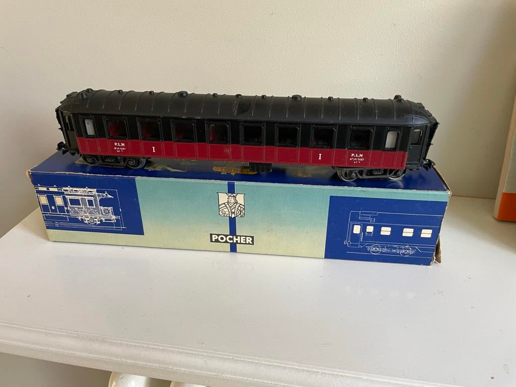 Pocher H0 225 P.L.M. Personenwagen 1. Kl. (1962-1967), Hobby en Vrije tijd, Modeltreinen | H0, Overige merken, Gebruikt, Gelijkstroom