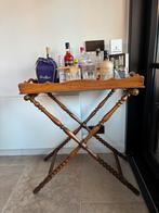 Antieke bar cart - hout - inklapbaar, Ophalen, Zo goed als nieuw, 25 tot 50 cm, Rechthoekig