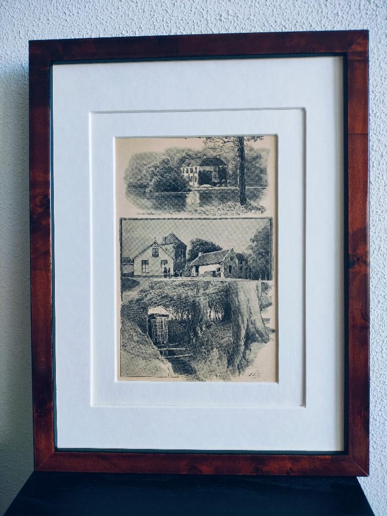 Craandijk Litho Hattem Molecaten Molen 1880 (93), Ophalen of Verzenden