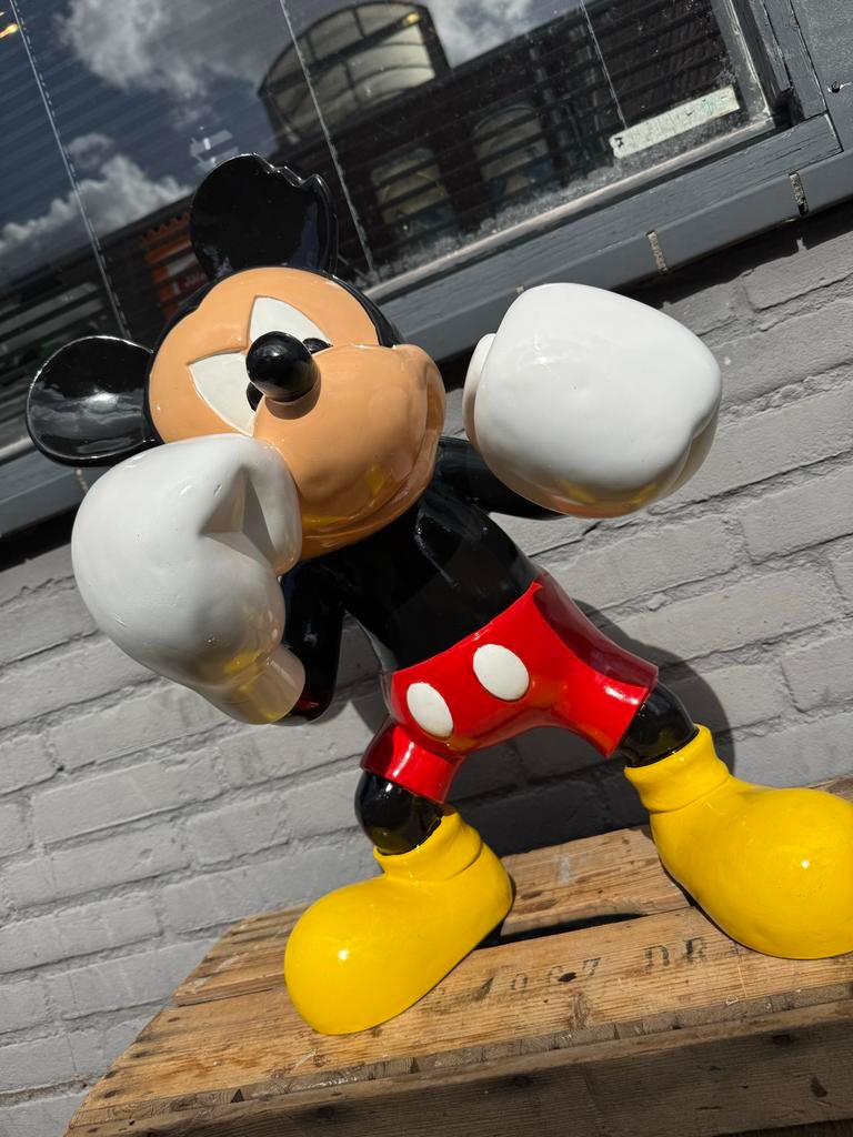 Groot Mickey Mouse Beeld - Bokser - Disney Decoratie, Ophalen, Beeldje of Figuurtje, ., Zo goed als nieuw