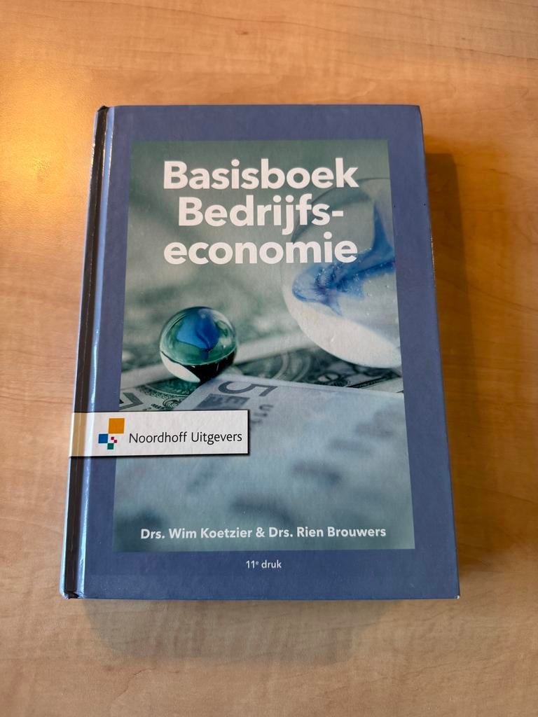 Basisboek Bedrijfseconomie - 11e druk, Boeken, Ophalen of Verzenden, Gamma, Zo goed als nieuw, HBO