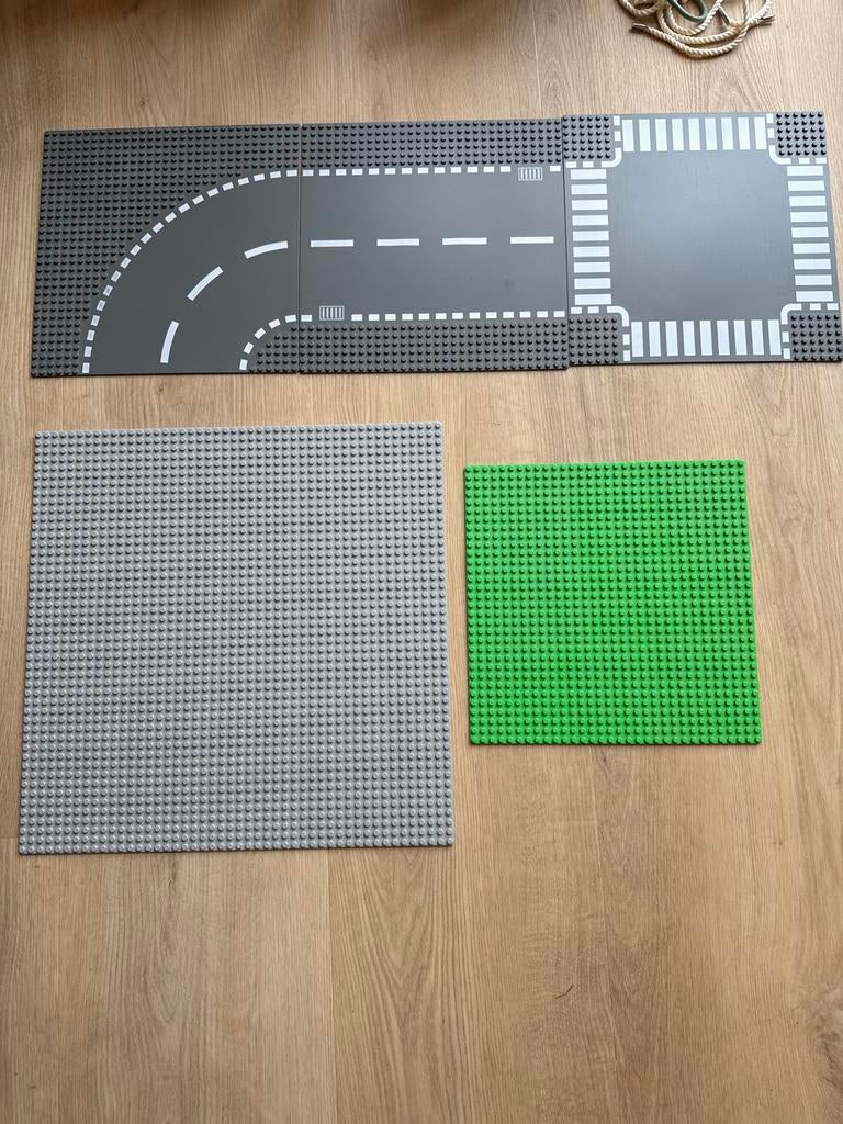 Lego Grondplaten: Weg, Grijs en Groen, Ophalen, Gebruikt, Grondplaat, Lego
