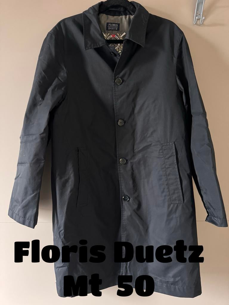 Floris Duetz Klassieke Overjas Maat 50, Ophalen of Verzenden, Zo goed als nieuw, Maat 48/50 (M), Zwart
