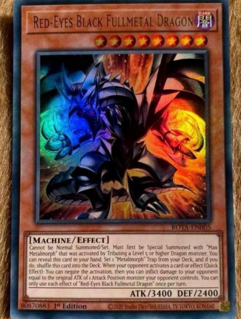 Yu-Gi-Oh! Red Eyes Black Fullmetal Dragon ROTA 1st Mint !, Hobby en Vrije tijd, Verzamelkaartspellen | Yu-gi-Oh!, Ophalen of Verzenden