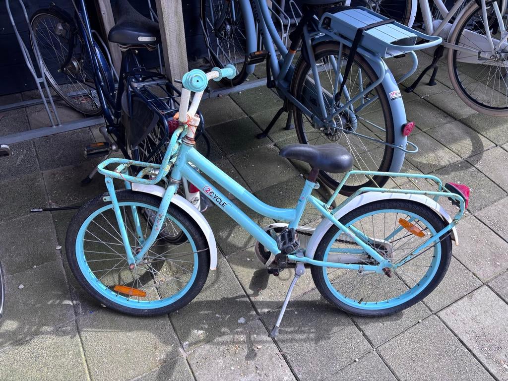 Leuke lichtblauwe kinderfiets - 2Cycle, Ophalen of Verzenden, Gebruikt, Terugtraprem, 16 tot 20 inch