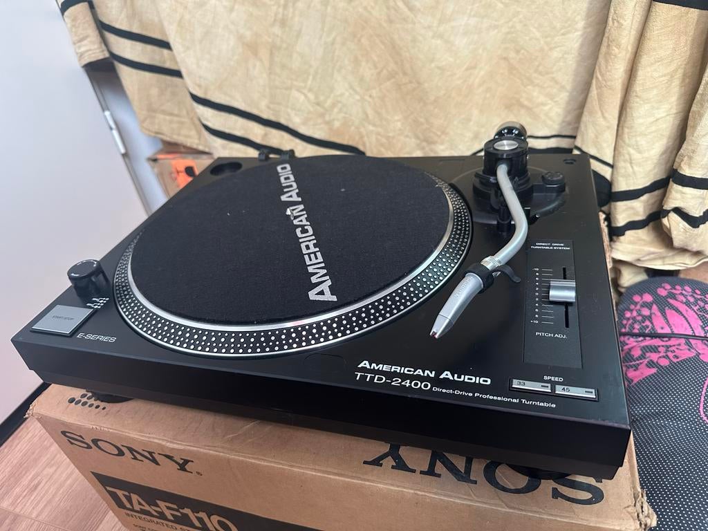 American Audio TTD-2400 Direct-Drive Platenspeler DJ Numark, Audio, Tv en Foto, Platenspelers, Overige merken, Pitch-regelaar