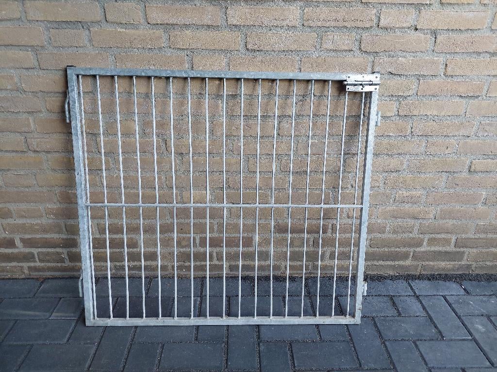 metalen poortje met schuifsluiting, Dieren en Toebehoren, Ophalen, Gebruikt, 75 tot 110 cm, 65 tot 100 cm