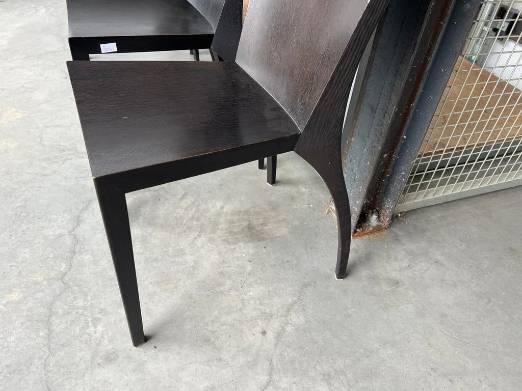 4x VINTAGE DESIGN EETKAMERSTOEL GUNTHER LAMBERT, Huis en Inrichting, Ophalen, Gebruikt, Zwart