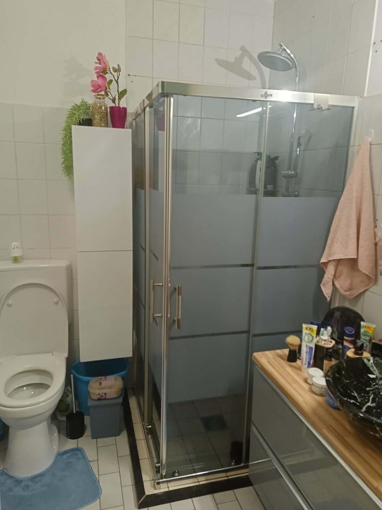 Grijze douchecabine 170x80 cm, Ophalen, Gebruikt, Met douche