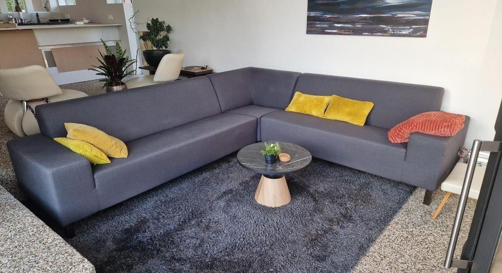 Hoekbank Gelderland blauw, Huis en Inrichting, Ophalen, Gebruikt, Hoekbank, Stof
