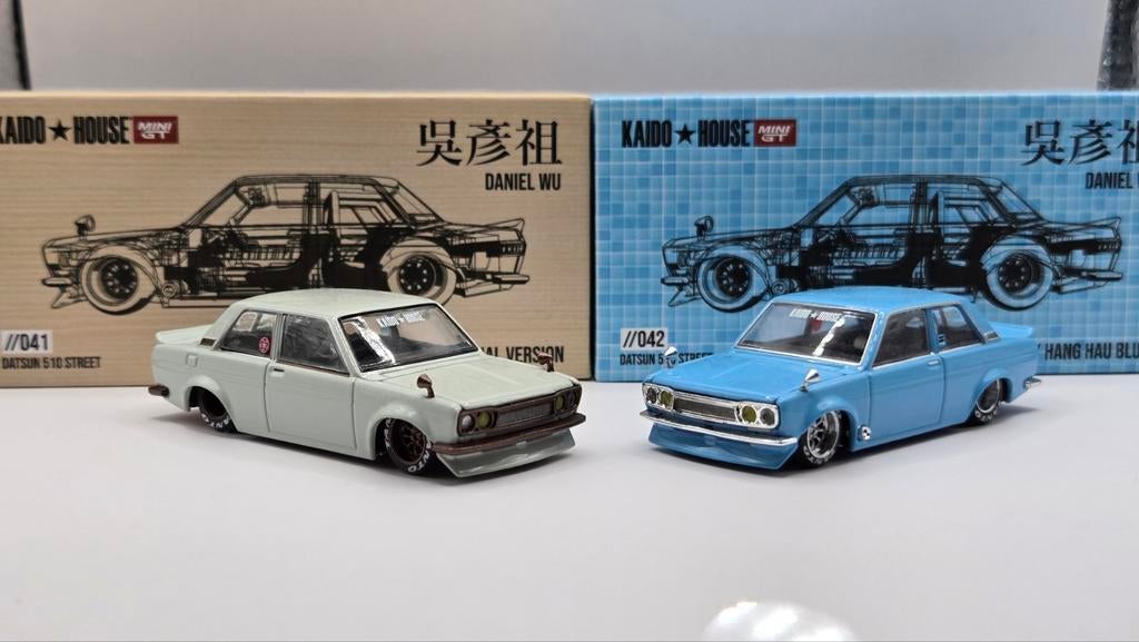 Kaido House //041 + 042 Datsun 510 Street Daniel Wu SET, Ophalen of Verzenden, Groter dan 1:32, Auto, Overige merken