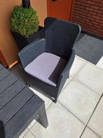 Aĺlibert tuinstoelen Lowa antraciet grijs met kussen, Tuin en Terras, Tuinstoelen, Ophalen