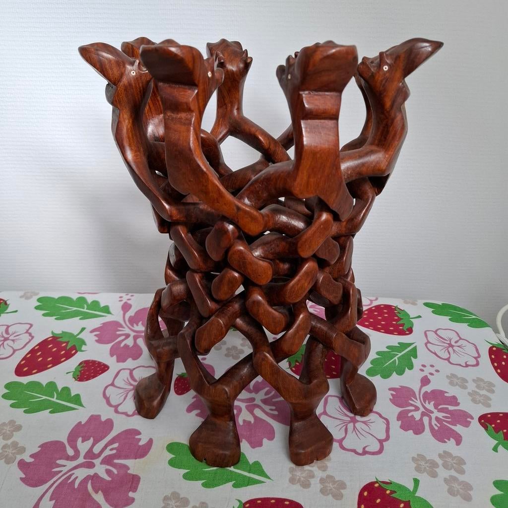 Houten kamelen houtsnijwerk 40 cm, Ophalen of Verzenden