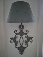 Grijze brocante wandlamp, Ophalen of Verzenden