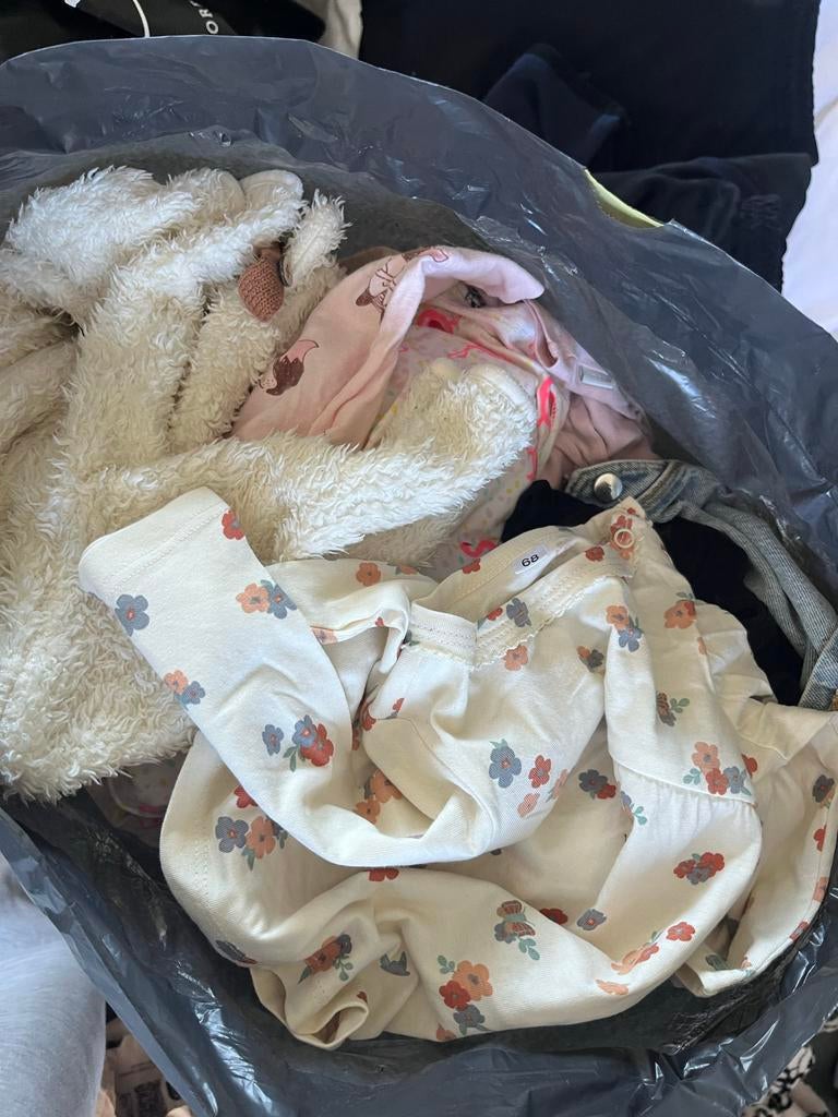 Grote tas kleding: dames maat 36 & baby meisje 56, 68, 74, Ophalen of Verzenden, Gebruikt, Meisje