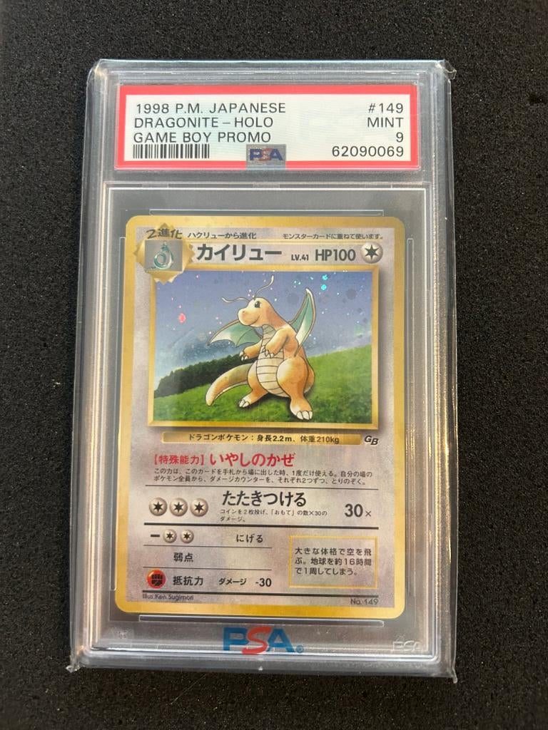 dragonite game boy promo psa 9, Hobby en Vrije tijd, Verzamelkaartspellen | Pokémon, Ophalen of Verzenden, Zo goed als nieuw, Foil