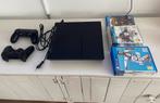 Playstation PS4 met 2 controllers, 8 games, FIA 16,17,18,19, Ophalen, Met 2 controllers, Original, Gebruikt