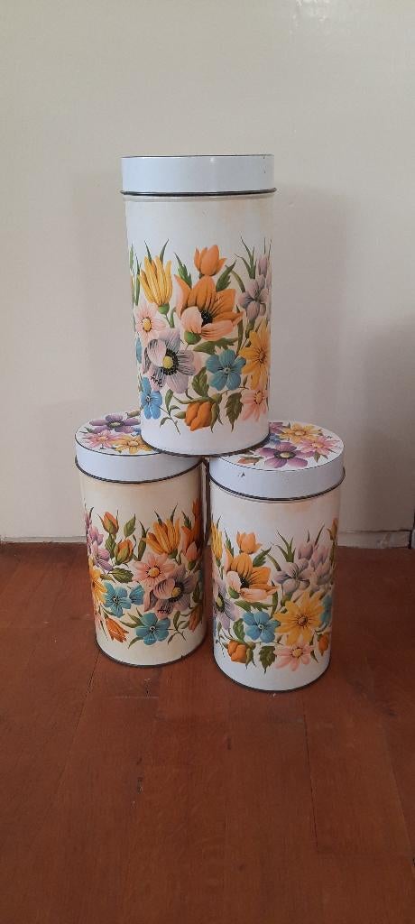 3 retro voorraadbussen, Verzamelen, Retro, Ophalen of Verzenden, Huis en Inrichting