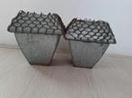 2 zinken, vierkanten plantenbakjes, Ophalen, Gebruikt, Minder dan 30 cm, Minder dan 60 cm