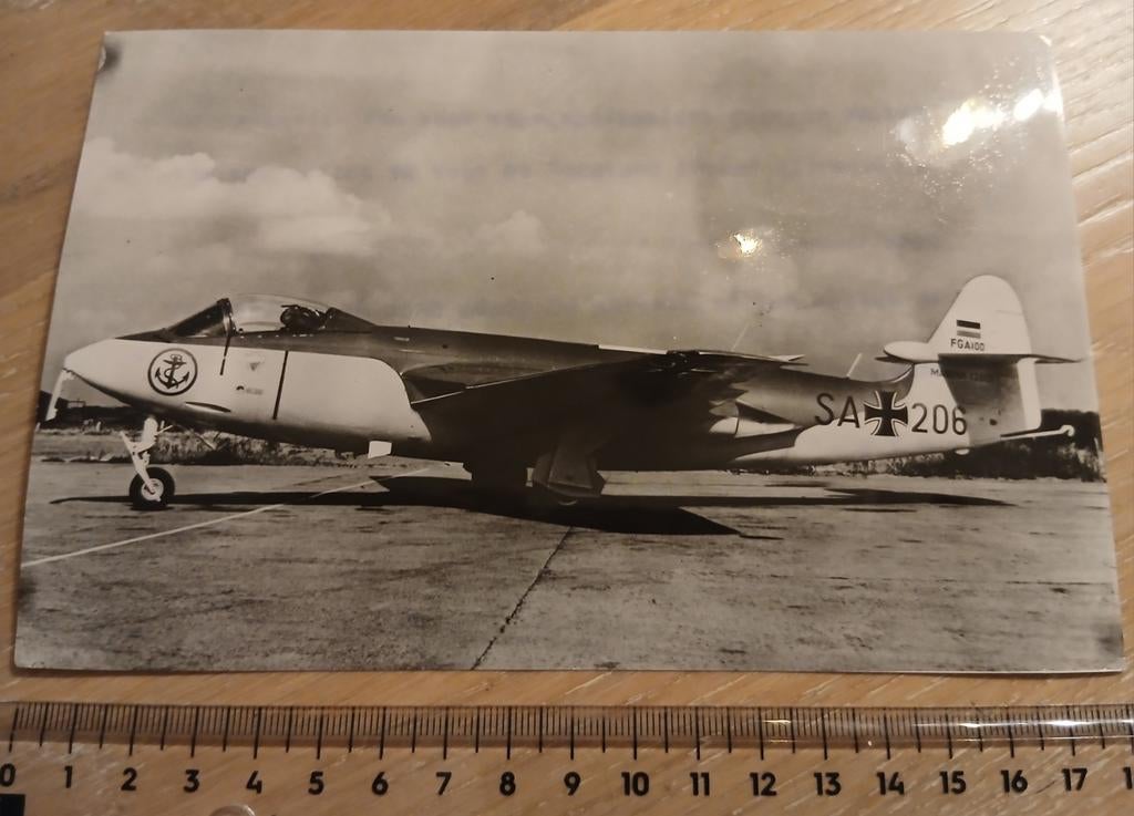 Persfoto 1957 Seahawk voor MLD & Duitse Marine Luchtvaart, Ophalen of Verzenden, Zo goed als nieuw, Kaart, Foto of Prent