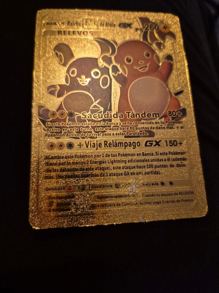 Raichu & Alolan Raichu-GX, Hobby en Vrije tijd, Verzamelkaartspellen | Pokémon, Ophalen, Zo goed als nieuw, Losse kaart