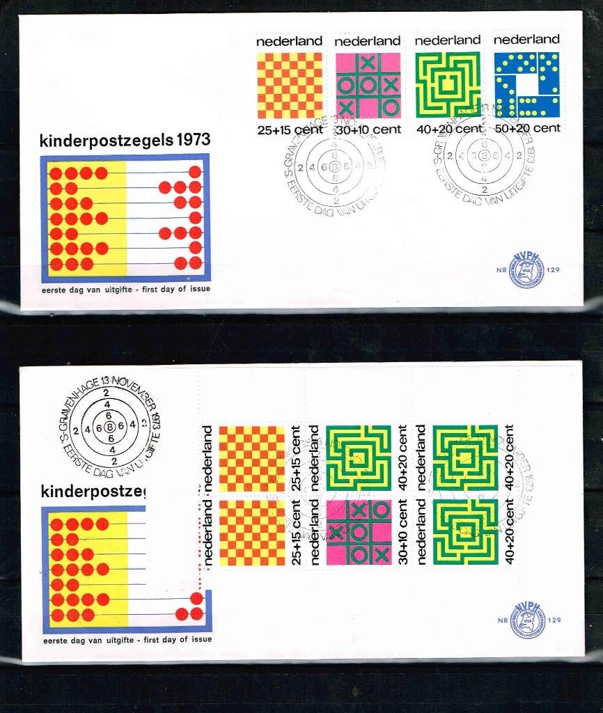 FDC E129+a  Kind 1973 /1E, Postzegels en Munten, Verzenden, Onbeschreven, Nederland