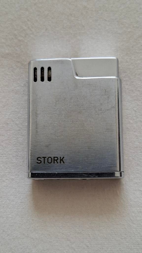 Vintage STORK zilverkleur gasaansteker, Verzamelen, Ophalen of Verzenden, Gebruikt, Aansteker