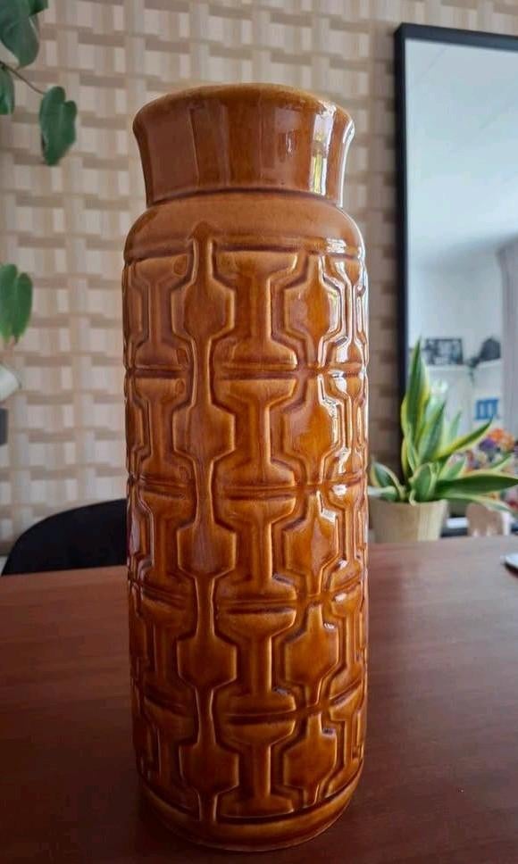 Vintage hoge vaas Austria E.1-40 - jaren 60/70, Overige kleuren, Aardewerk of Porselein, Ophalen of Verzenden, Zo goed als nieuw