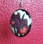 Cloisonné kettinghanger, Overige materialen, Ophalen of Verzenden, Zo goed als nieuw, Bloem of Plant