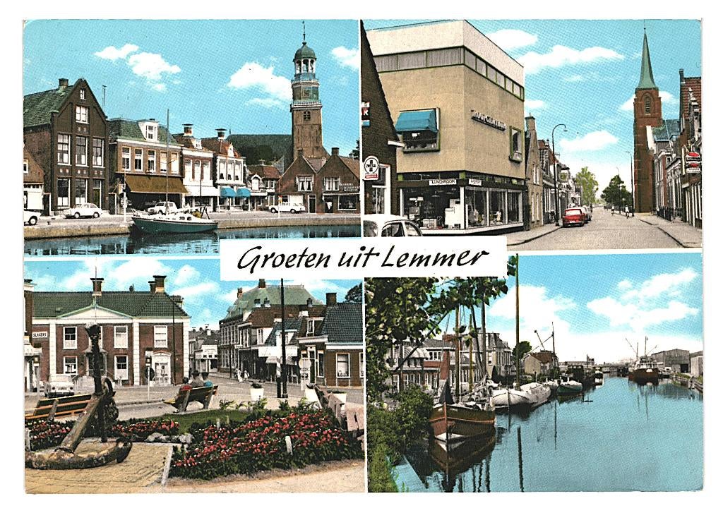 802057 Lemmer Friesland 1969 Gelopen met postzegel, Ophalen of Verzenden, 1960 tot 1980, Gelopen, Friesland