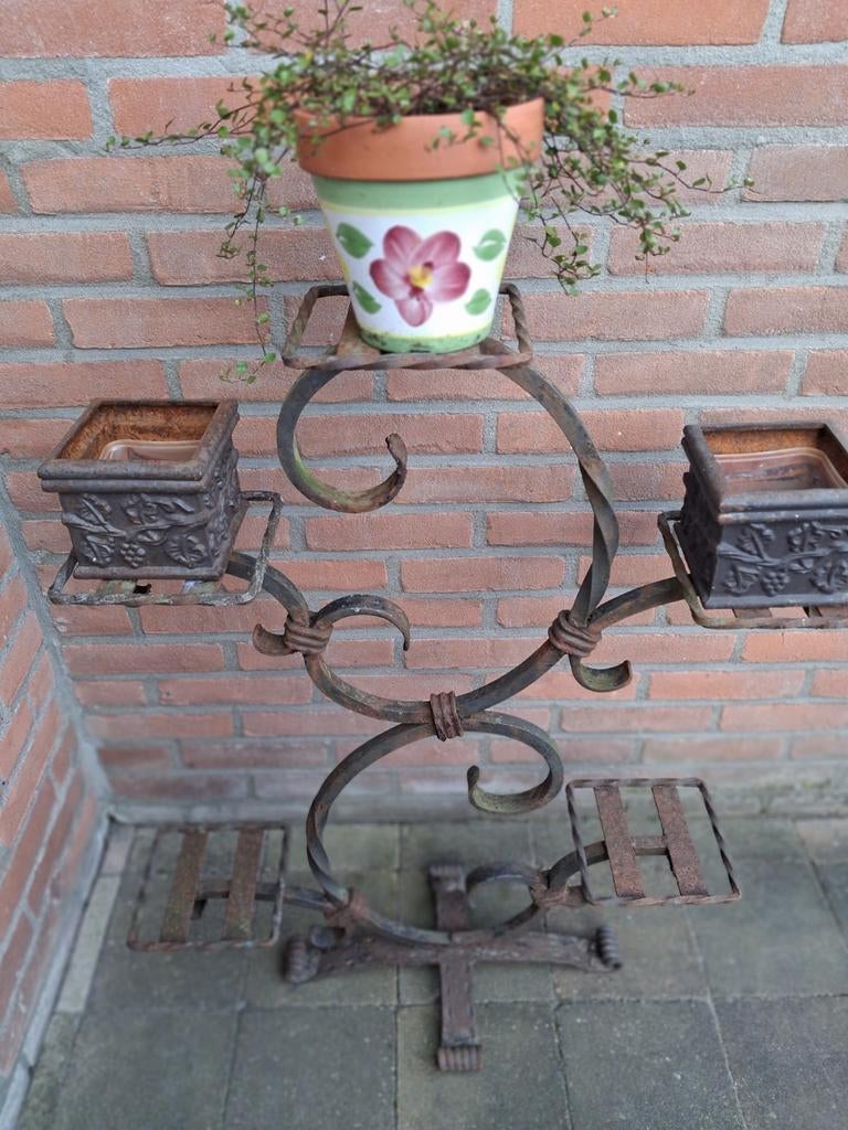 Sier ijzeren planten standaard. Ophalen., Ophalen of Verzenden, Gebruikt
