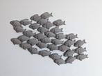 Metalen wanddecoratie vissen school - 3D wandobject 90x60, Ophalen of Verzenden, Zo goed als nieuw