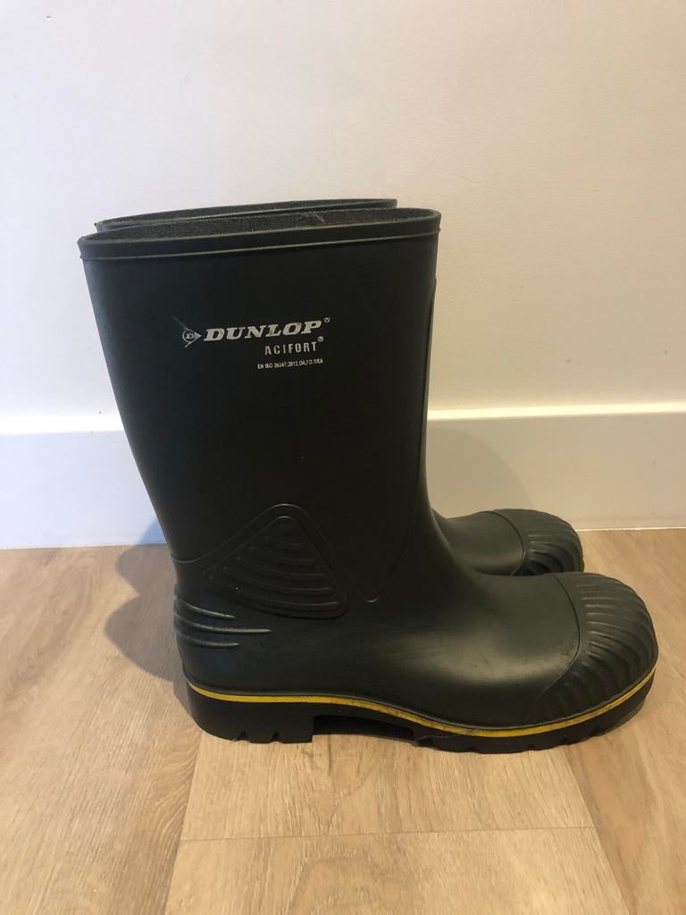 Nieuwe Dunlop Acifort rubber laarzen maat 47, Ophalen, Nieuw, Zwart, Regenlaarzen