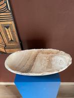 Vintage Onyx Marble Agate Tray Beige interieur modern marmer, Ophalen of Verzenden, Zo goed als nieuw, Ovaal, Steen of Aardewerk