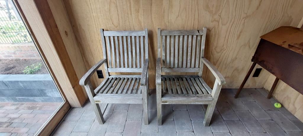 Twee Annapart teakhouten tuinstoelen, Ophalen, Gebruikt, Teakhout