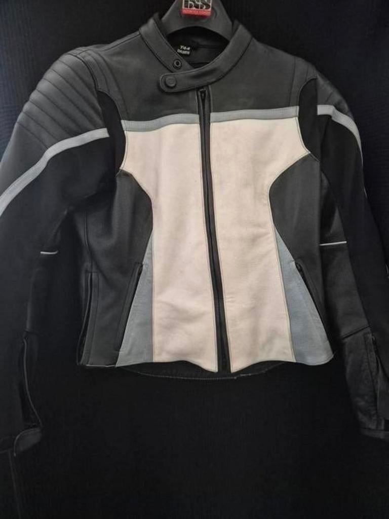 Lederen Dames Motorjas e.o broek hesje, Ophalen, Tweedehands, Dames