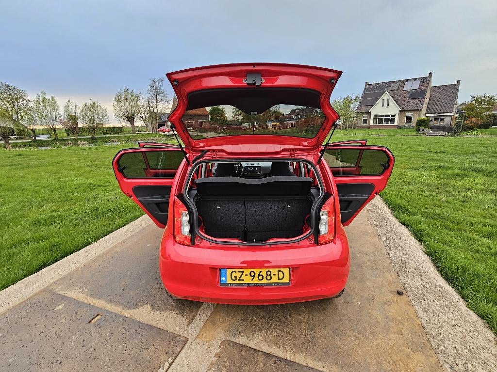 Skoda Citigo 1.0 T 44KW 3D 2015 Rood 5 deurs, Auto's, Skoda, Voorwielaandrijving, Stof, Euro 6, Start-stop-systeem