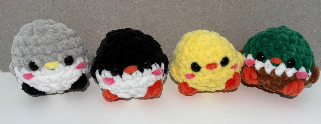 Handgemaakte knuffeltjes set  super schattig!, Hobby en Vrije tijd, Breien en Haken, Ophalen of Verzenden, Nieuw, Haken, Wol of Garen