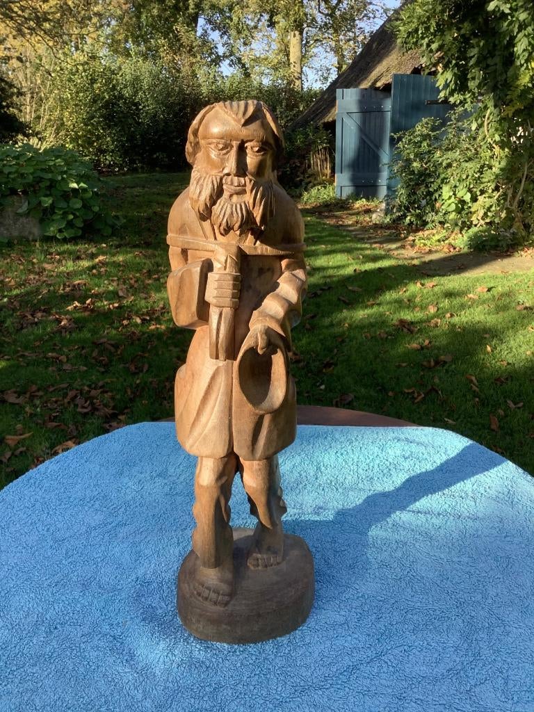 Houten beeld, Antiek en Kunst, Ophalen, 20 - 50 cm, Beeld, Hout